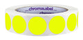ChromaLabel Fluorescent Yellow Dot Stickers, 1 Inch, 1000/Roll 1"
