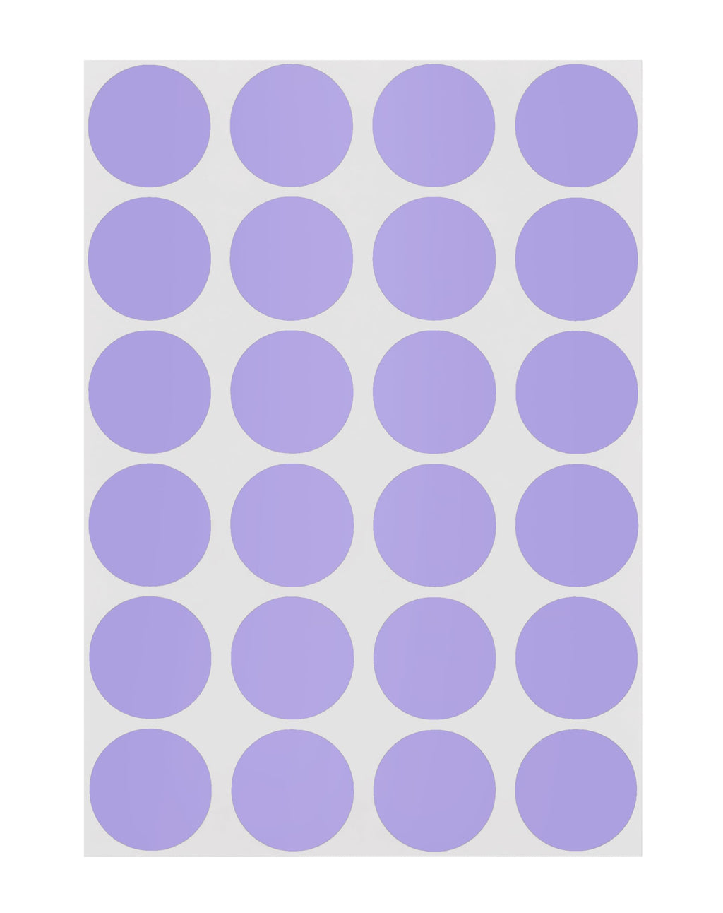 ChromaLabel lavender 0.75-inch round color-coding label stickers, permanent adhesive, 24 labels per sheet, 1008 pack