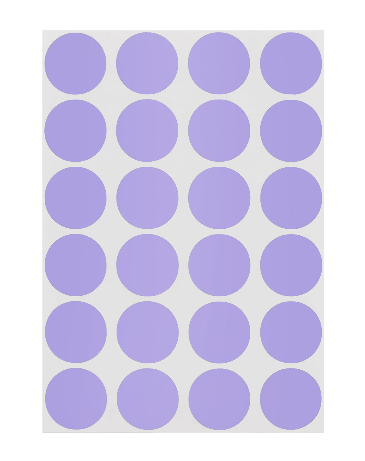 ChromaLabel lavender 0.75-inch round color-coding label stickers, permanent adhesive, 24 labels per sheet, 1008 pack