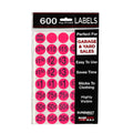 Sunburst Systems 7030 pink garage sale sticker labels, 600 pre-priced pricemarker labels for organizing and labeling items.