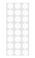 ChromaLabel white round 0.50 inch color-coding stickers, 1200 pack with 24 labels per sheet, ideal for organizing and labeling.