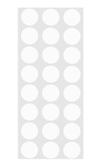 ChromaLabel white round 0.50 inch color-coding stickers, 1200 pack with 24 labels per sheet, ideal for organizing and labeling.