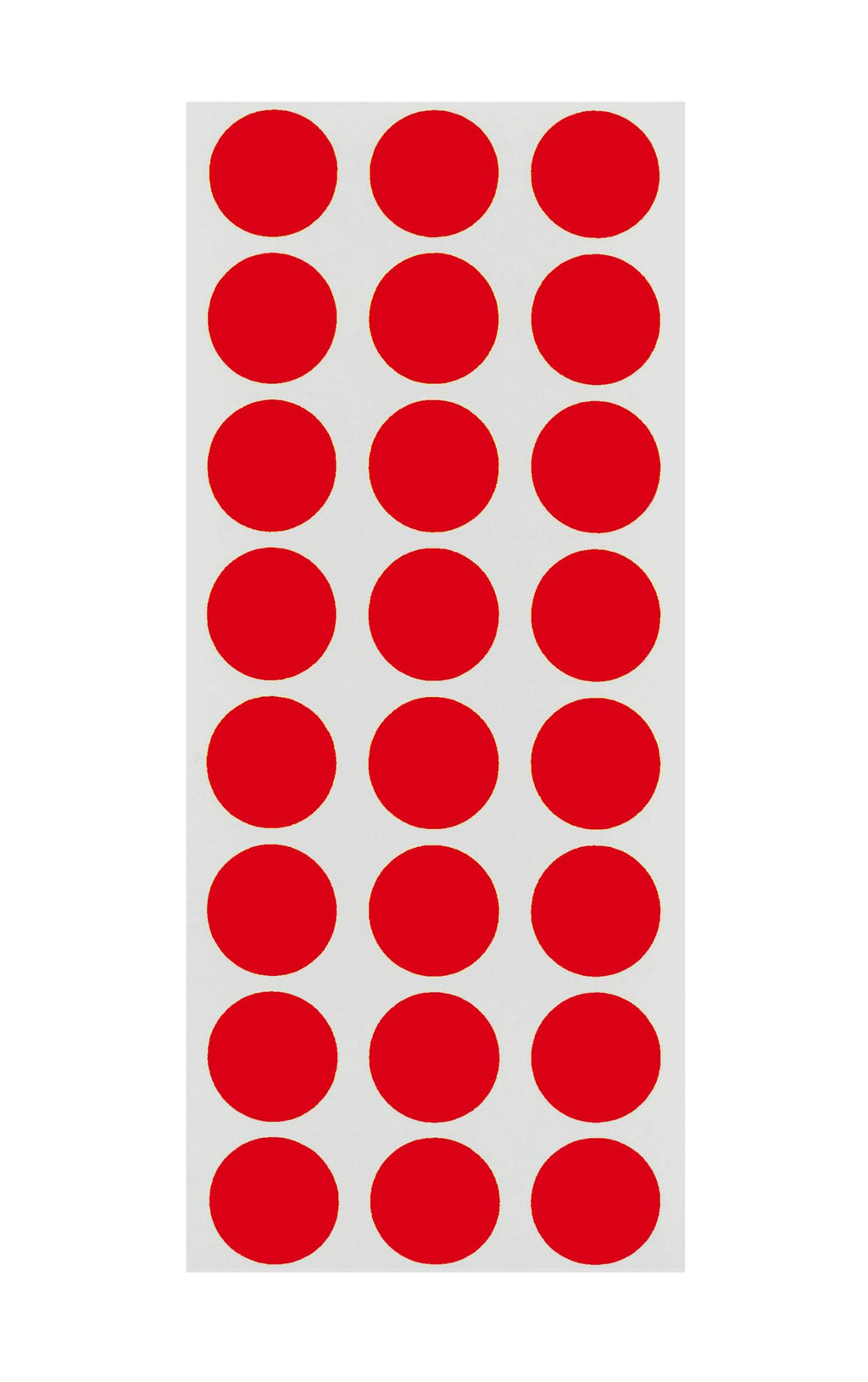 Red ChromaLabel 0.50 inch round removable color code dot stickers for labeling and organization, 1200 pack.