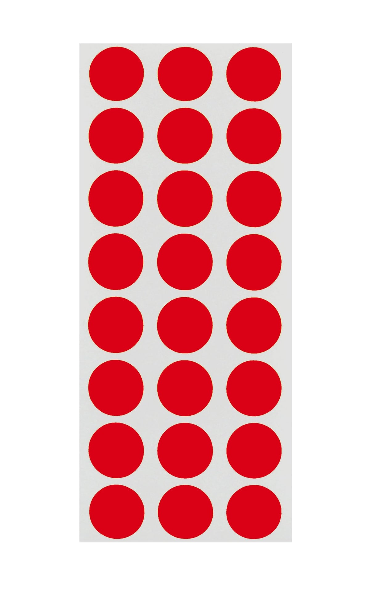 Red ChromaLabel 0.50 inch round removable color code dot stickers for labeling and organization, 1200 pack.