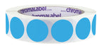 ChromaLabel Light Blue Removable Dot Stickers, 1 Inch, 1000/Roll 1" Diameter