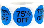 75% Percent Off Stickers for Retail 1 Inch 500 Adhesive Labels