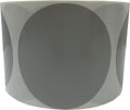 Grey color coding labels, 3-inch round adhesive dots on a roll, used for inventory, organization, and retail.