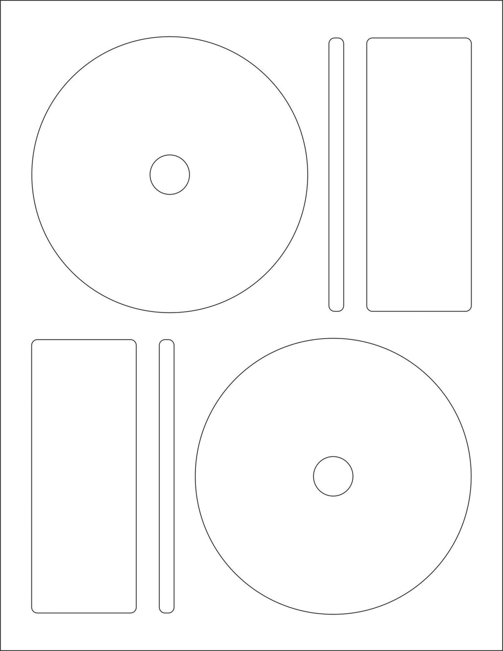 NextDayLabels Memorex CD/DVD Label, 2 Per Page (50 Labels / 25 Sheets) 50 Labels (25 Sheets)