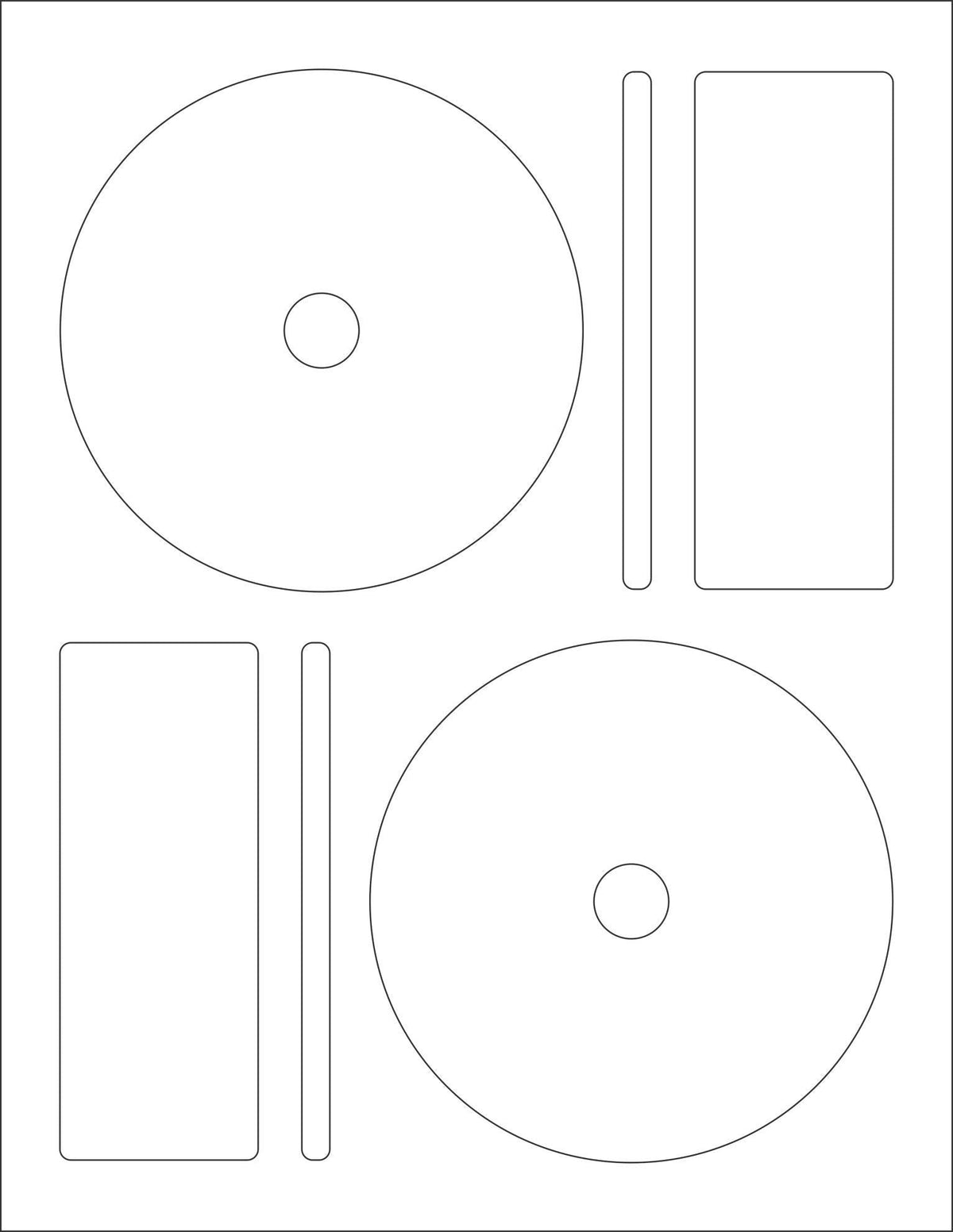 NextDayLabels Memorex CD/DVD Label, 2 Per Page (50 Labels / 25 Sheets) 50 Labels (25 Sheets)
