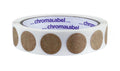 ChromaLabel round kraft dot stickers, 0.75 inch diameter, all-purpose labels on a roll, 500 per roll for labeling and craft projects.