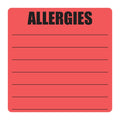 Writable, Allergy Alert Stickers, 2 x 2 Inch, 300 Labels Large Red