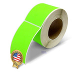 NextDayLabels 500 Rectangle Stickers, Color Coding Labels Roll, (3" x 5") Fluorescent Green