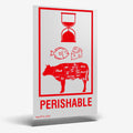 Kenco 3" X 5" Perishable Safe Handling Warning Stickers for Shipping and Packing - 500 Adhesive Labels Per Roll 1 PACK