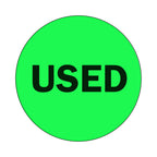 NextDayLabels - 2" Round Green Inventory Control/Date Color Coding Labels, 500 Stickers Per Roll (Used) Used