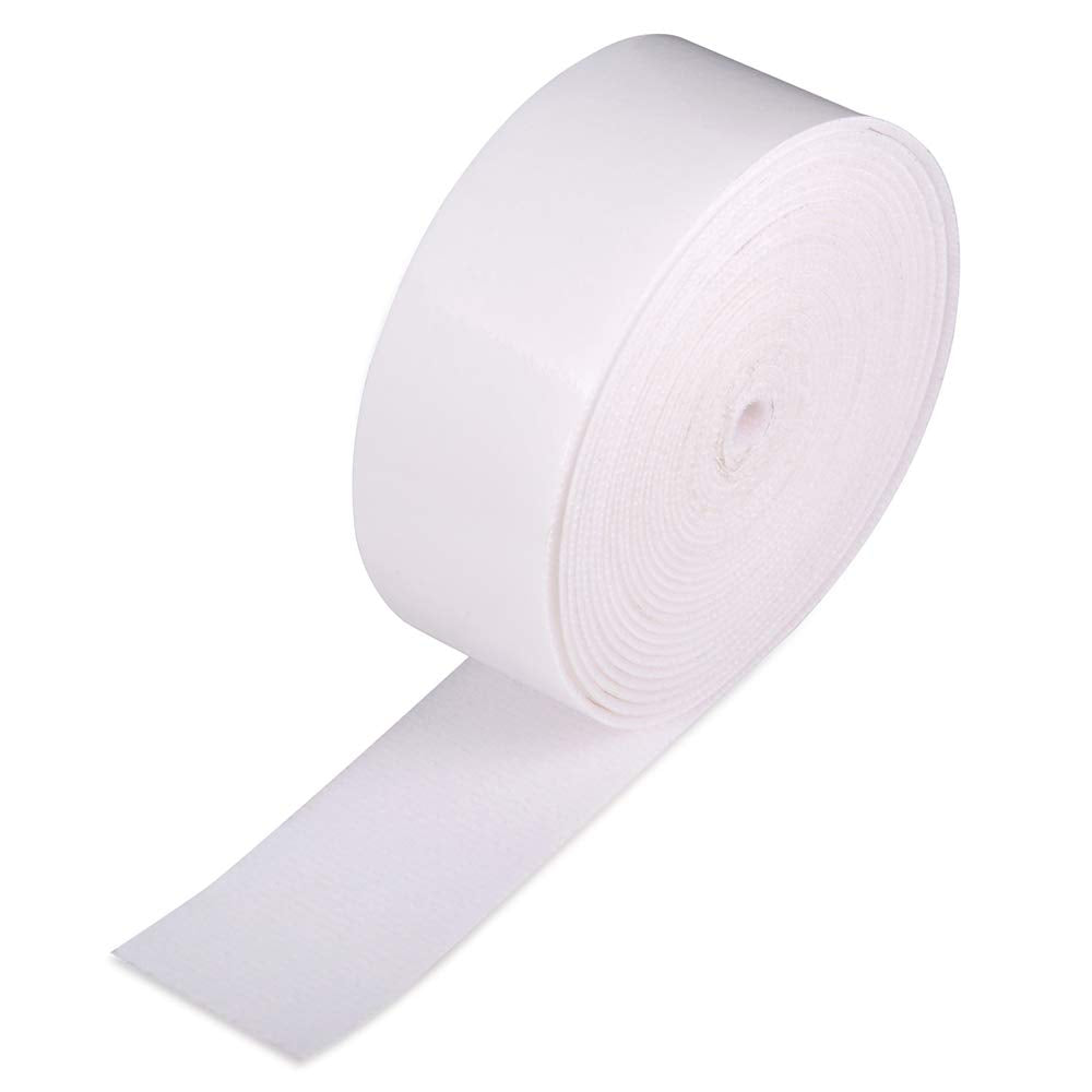Gomake Adhesive Felt Tape Vinyl Squeegee Buffer White Self-Adhesive Soft Fiber Felt Roll for Vinyl Squeegee Replacement and Protecting Furniture Hard Surfaces DIY Adhesive-196.9 inch Length