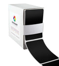 ChromaLabel all-purpose 2x3 inch black permanent color code rectangle labels with 100 stickers in a dispenser box