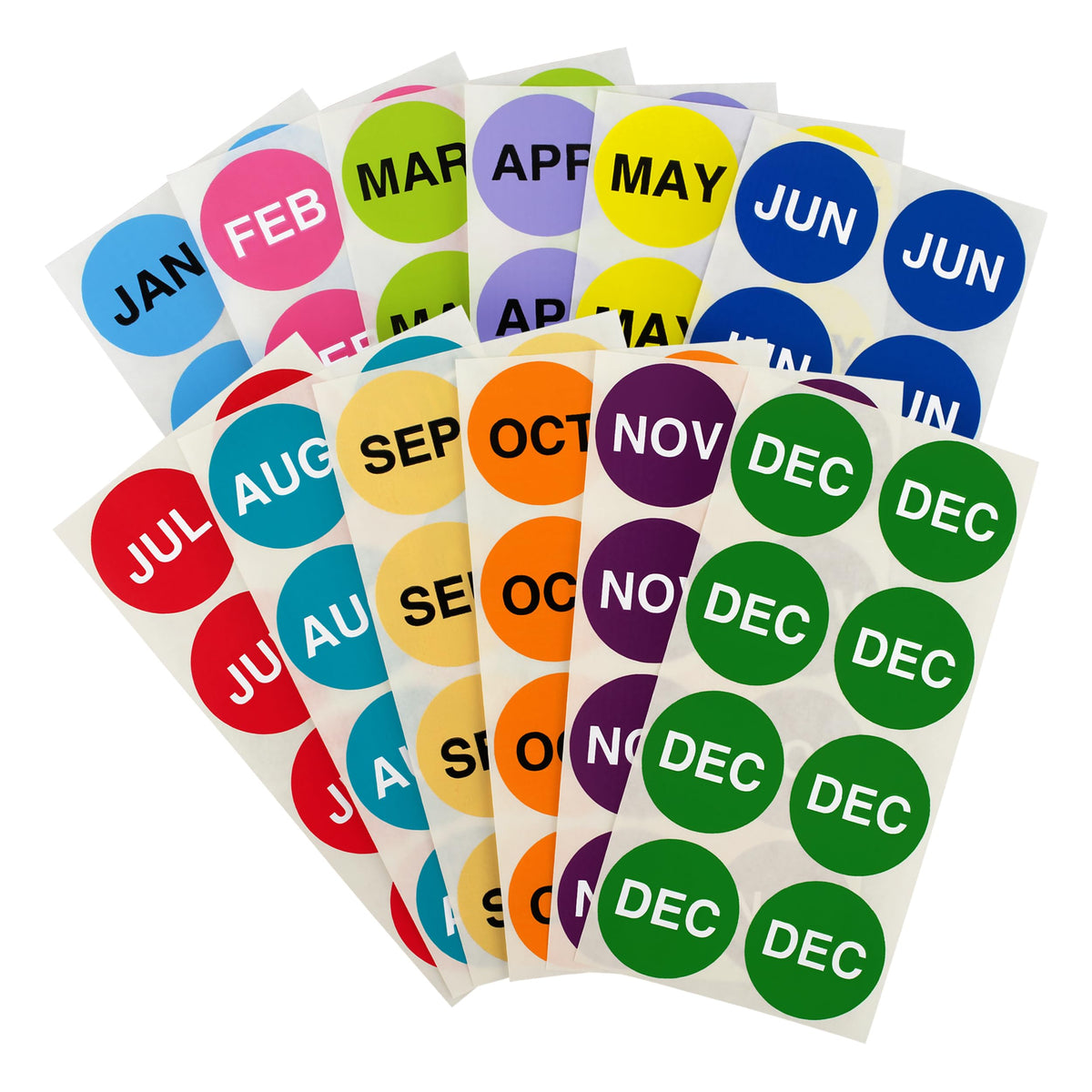 ChromaLabel 1.50-inch round color-coding month labels with 288 stickers in a variety pack for organizing and labeling.