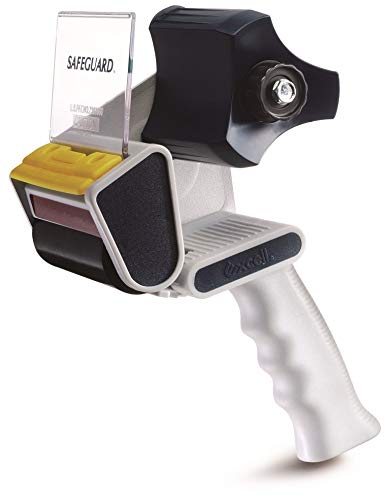 WOD Metal Frame Handheld Carton Sealing Tape Gun Dispenser with Adjustable Brake - Fits Tape 3 inch Wide - Industrial Packaging Tape Gun for Shipping, Moving, & Box Sealing For tape up to 3" wide