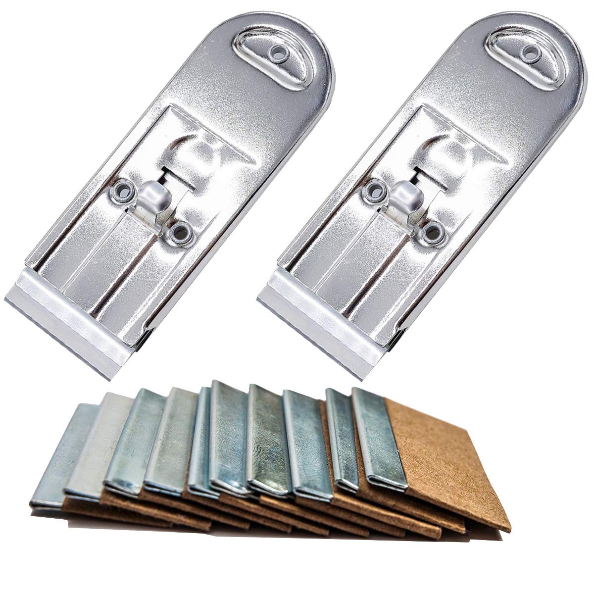 WEKOIL metal razor blade scraper tool set with 10 replacement blades, glass and ceramic surface scraper for removing decals and residue.