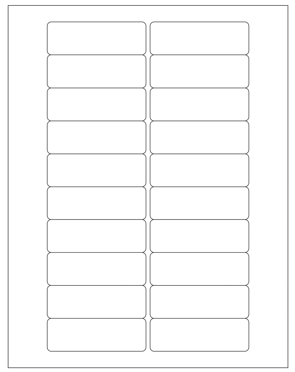 ChromaLabel 1 x 3 inch printable labels for laser and inkjet printers, 50 sheets, 20 labels per sheet, 1000 pack