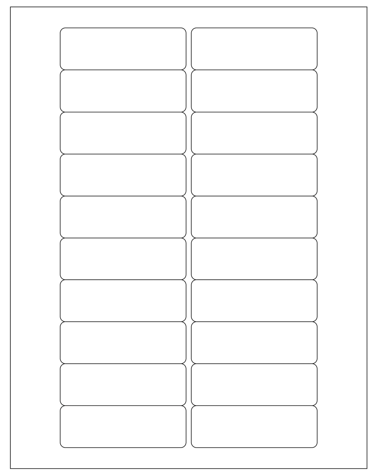 ChromaLabel 1 x 3 inch printable labels for laser and inkjet printers, 50 sheets, 20 labels per sheet, 1000 pack