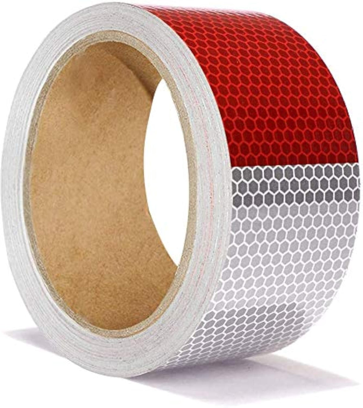 ONTWIE 30ft X 2" Reflective Safety Tape Honeycomb Red/White for Trailers 2 Inch - Reflector Conspicuity Caution Warning Sticker High Intensity Waterproof
