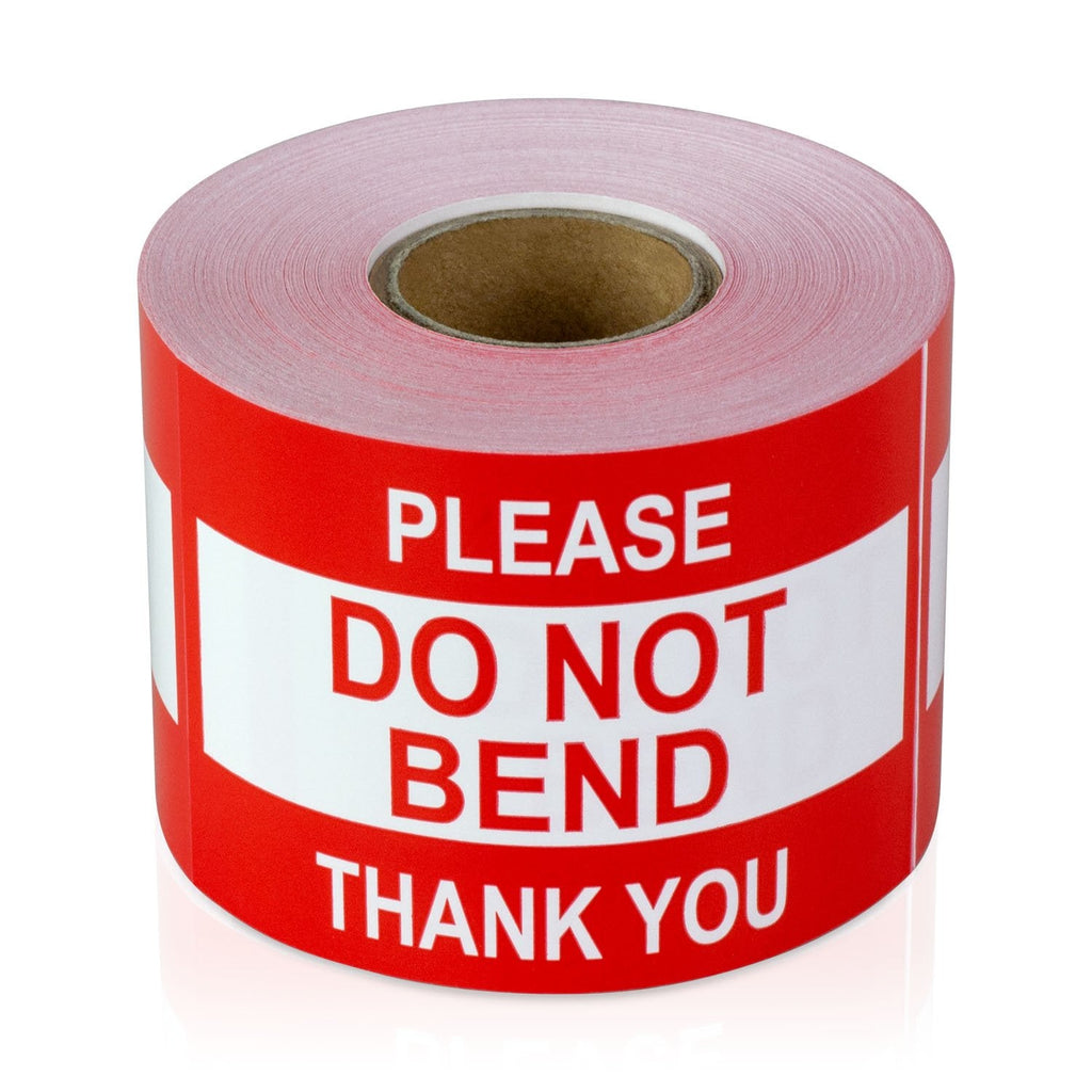 1200 Count DO NOT Bend Sticker Labels, 3 x 2 inch Rectangle