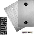 ColdTi titanium security lock box with Bitcoin seed plates, punch set, and seals for secure crypto seed phrase storage.