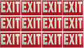 Exit Sign Glow-in-The-Dark Exit Sign, 12 by 8 Inches, Photoluminescent By natraco (12 Pack)