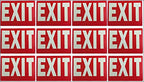 Exit Sign Glow-in-The-Dark Exit Sign, 12 by 8 Inches, Photoluminescent By natraco (12 Pack)