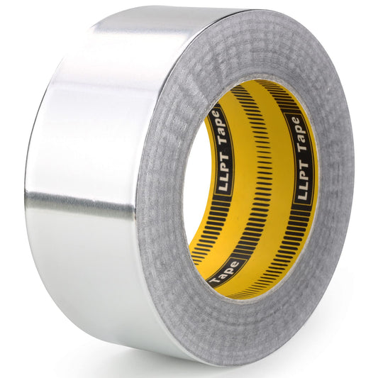 LLPT Aluminum Foil Tape 2 Inches x 108 Feet 5.9 Mil Extra Thick Strong Adhesive HVAC Sealing Hot Cold Air Duct Tape for Pipe Metal Repair (AF208) 2" x 108 Ft