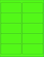 NextDayLabels Green Labels - 4 x 2 | 10 Per Page | 250 Labels 4 x 2 | 10 Per Page | 25 Sheets