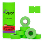 Perco 1 Line Price Gun Labels - Fluorescent Green, 8000 Count 1 Sleeve