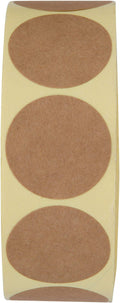 Camp Galaxy 1 Inch Natural Brown Kraft Stickers, 1000 Total