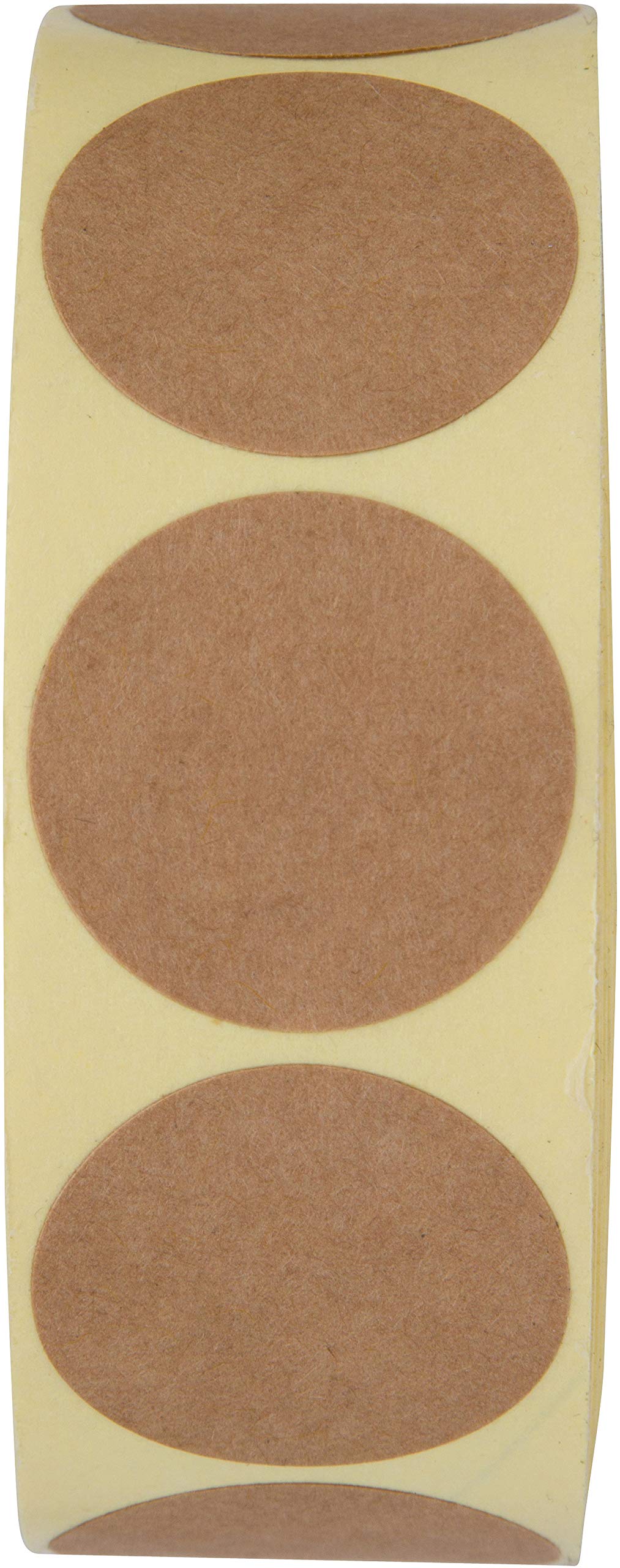 Camp Galaxy 1 Inch Natural Brown Kraft Stickers, 1000 Total
