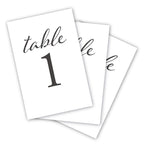 Black Wedding Table Numbers, 1-25, Centerpiece Decorations, Double Sided 4x6, Numbers and Head Table Card Included