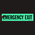 SmartSign “Emergency Exit” Label | 4" x 18" Glow-in-The-Dark Laminated Vinyl, Made in USA