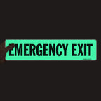 SmartSign “Emergency Exit” Label | 4" x 18" Glow-in-The-Dark Laminated Vinyl, Made in USA