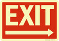 SmartSign Exit Sign Label with Right Arrow | 7" x 10" Laminated Vinyl Sticker Glow in Dark/Night 7" x 10" Glow-in-The-Dark Vinyl Label