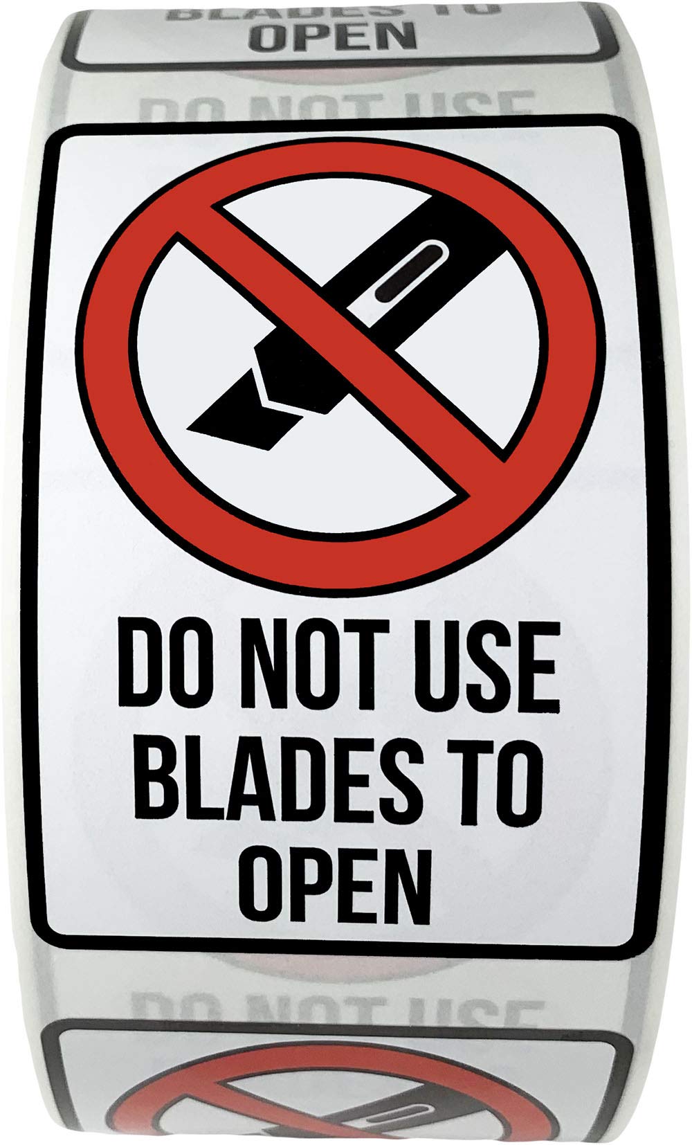 Color-coding labels , 2 x 3 inch adhesive stickers for organizing, with "Do Not Use Blades to Open Labels" printed.