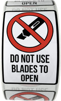Color-coding labels , 2 x 3 inch adhesive stickers for organizing, with "Do Not Use Blades to Open Labels" printed.
