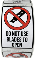 Color-coding labels , 2 x 3 inch adhesive stickers for organizing, with "Do Not Use Blades to Open Labels" printed.