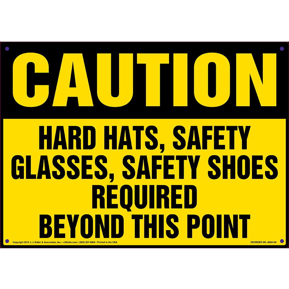J. J. Keller Caution PPE Required Sign, 14"x 10"