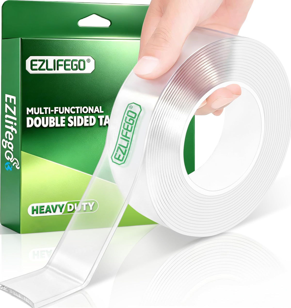 EZlifego Double Sided Tape Heavy Duty(Extra Large 16.5FT), Nano Adhesive Mounting Tape Wall Decor,Sticky Picture Hanging Adhesive Strips Poster Tape 16.5 Feet