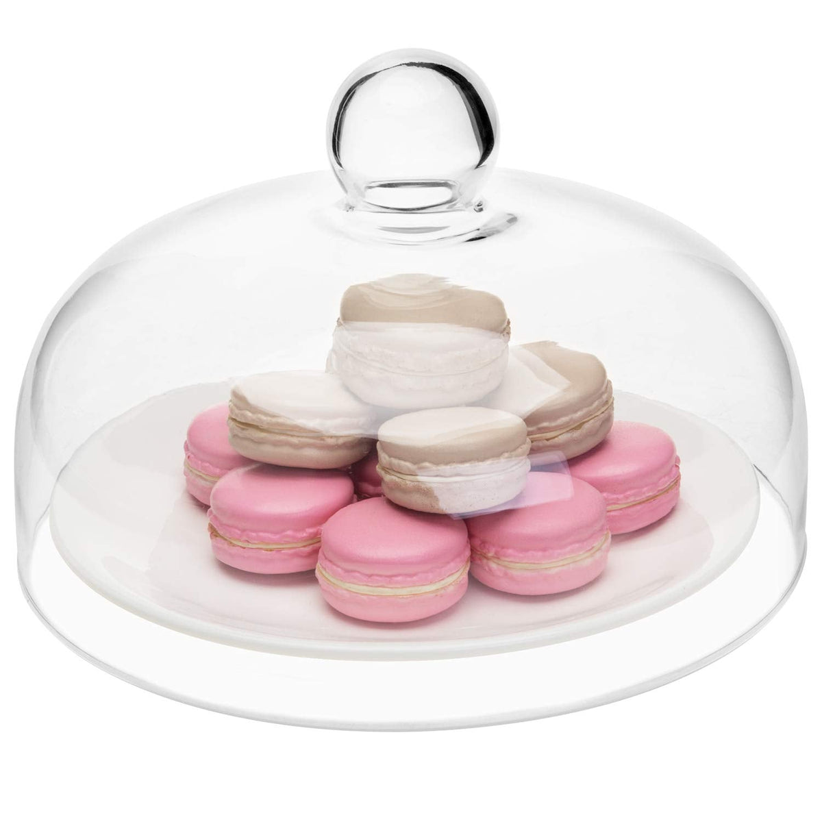 MyGift 8.7 Inch Glass Cake Dome, Lid Only, Fits Cake Plates up to 8.5 Inch