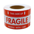 2" x 3" This Side UP Fragile Stickers Handle with Care Perforated (500 Stickers (Roll))
