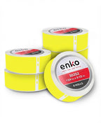 enKo 30252 6 Rolls | 2100 Yellow Return Address Labels (1-1/8 x 3-1/2 in)