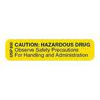 Apothecary Products Labels USP 800 Caution Hazardous Drugs Warning Labels Yellow (Caution: Hazardous Drugs)