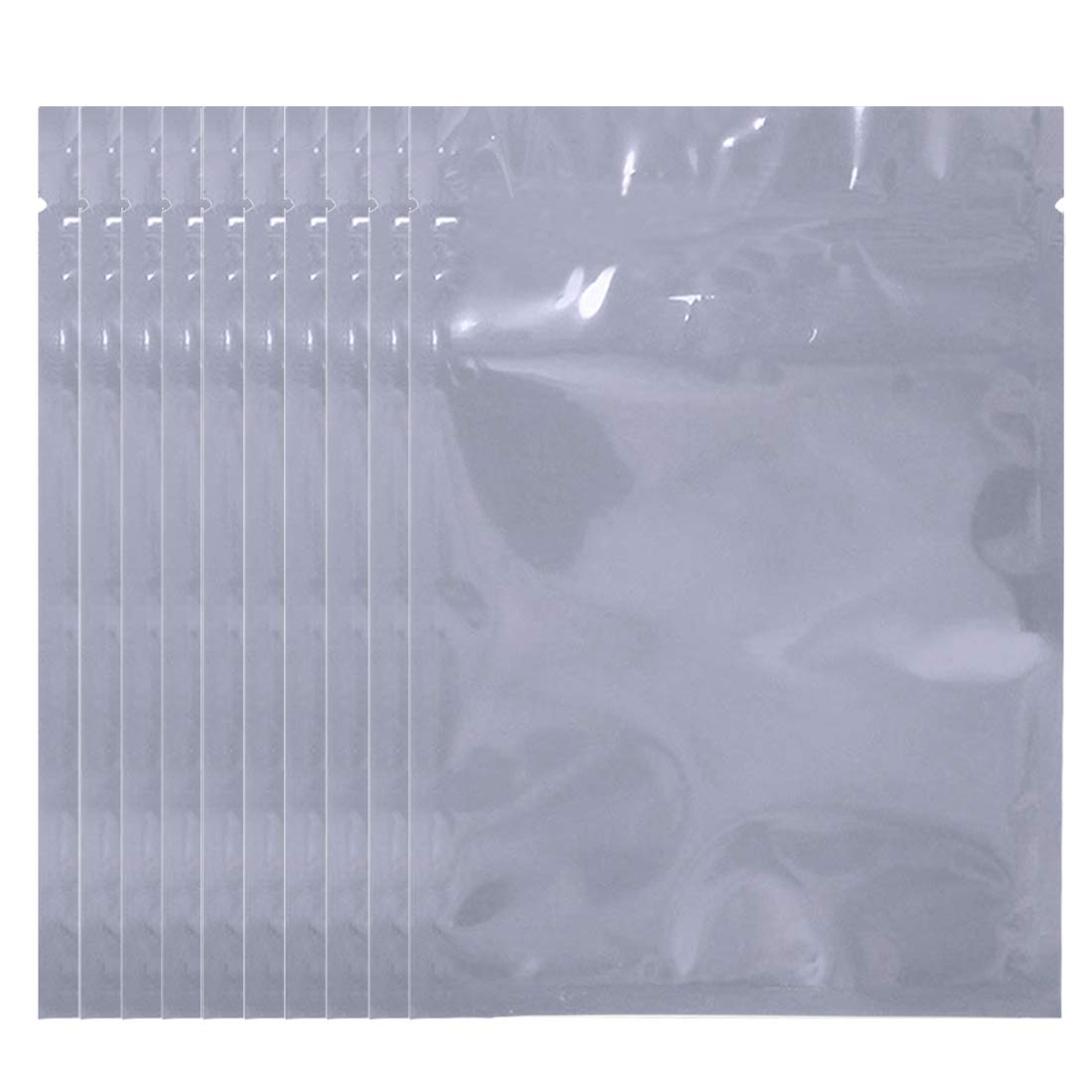 Set of 10 large open-top anti-static bags for electronics, 15.75x19.69 inches, with static-free stickers for computer components.