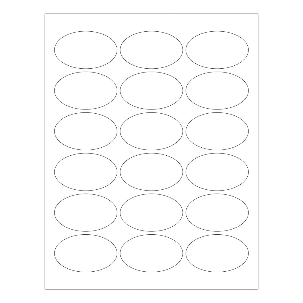 ChromaLabel 1.50 x 2.5 Inch Oval Printable Labels Laser and, 450/Pack